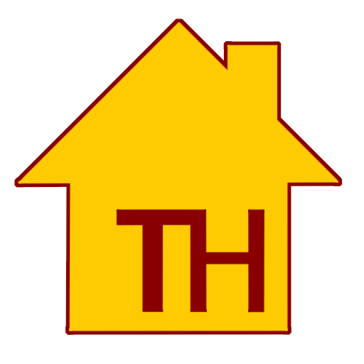 The logo for the site Toyhouse, stylized to the website theme with red and yellow.